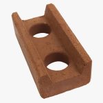 Tijolo canaleta (solo-cimento) 12,5x25x7 cm